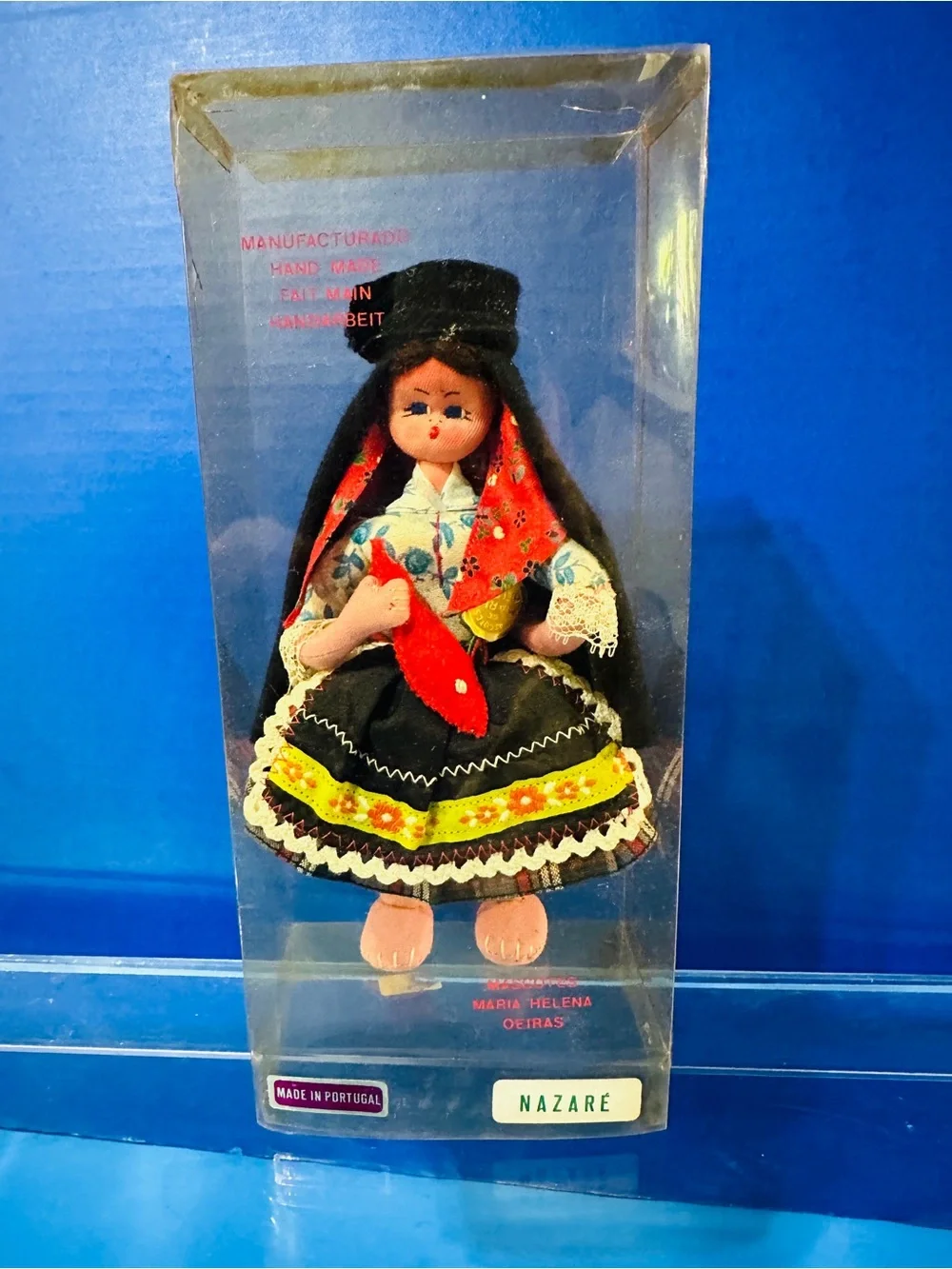Maria Helena Estate Nazare Hand Made Portuguese Folk Doll Traditional Dress VTG